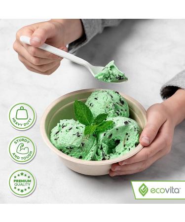Ecovita 100% Compostable Paper Bowls 12 oz - 150 Count | Eco Friendly & Sturdy | Tree Free, Liquid & Heat Resistant | Plastic & Paper Bowl Alternative - Buy Online on GoSupps.com
