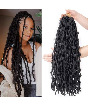 6 Packs Butterfly Locs Crochet Hair 24inch Soft Locs Cellhair soft goddess faux Locs 12 strands/pack of butterfly Locs Crochet braids Hair 24 inch 1b