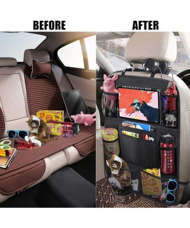 2-Piece Car Backrest Protection & Seat Organizer for Kids | Waterproof iPad/Tablet Compartment | Kick-Mat Protection - 600D Oxford Fabric - Buy Online on GoSupps.com