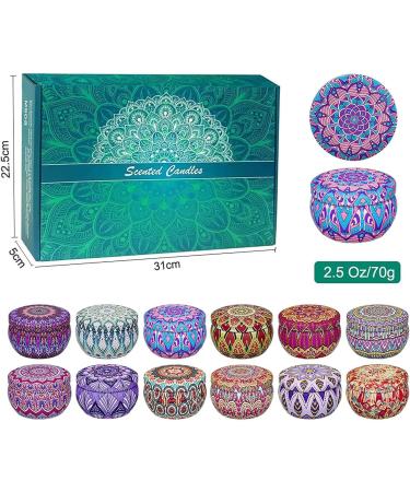 12 Pack Scented Candles Gift Set - Natural Soy Wax with Essential Oils for Stress Relief - Aromatherapy Candles for Home - Perfect for Women's Meditation and Bath - Buy Online on GoSupps.com