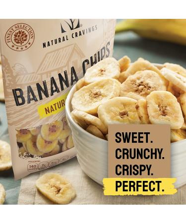 Healthy Banana Chips Dried Slices - 12 Pack - Sweet Crispy Snacks for Adults & Kids - 100% Pure Dehydrated Bananas - 4 oz Bags - Buy Online on GoSupps.com