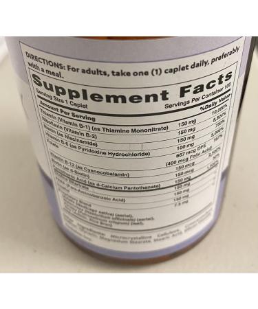 B-Complex 150 with 100 Coated Caplets | High Potency B-Vitamins Supplement - Buy Online on GoSupps.com