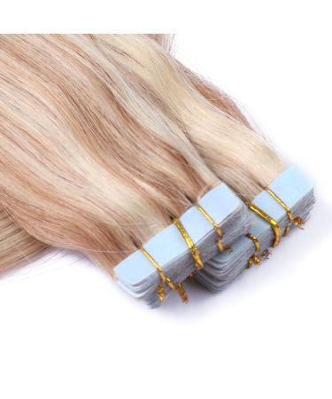 Tape In Hair Extensions #12/613 Scene - 50cm Remy Real Hair - 100% Human Hair - 50 Bricks (4cm Wide) - Tresse by Novon - 125g Total - Buy Online on GoSupps.com