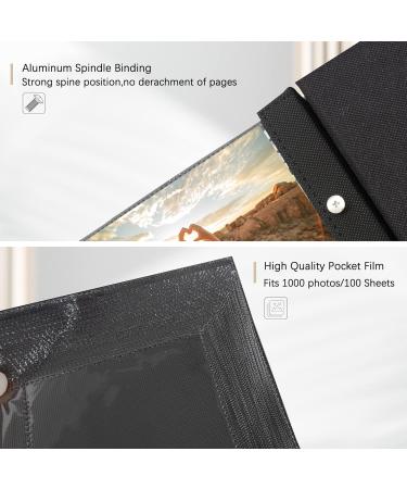 Miaikoe 6x4 Photo Album: Large Capacity Linen Album for 1000 Horizontal & Vertical 10x15cm Photos - Blue - Buy Online on GoSupps.com