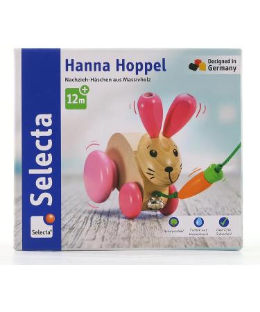 Buy Selecta 62023 Hanna Hoppel Pull-Along Rabbit Toy | Wooden Push & Pull Toy 13 cm - International Shipping Available - Buy Online on GoSupps.com