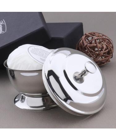 Haryali London Stainless Steel Shaving Bowl with Lid - Durable & Easy to Handle - Elegant Design, Perfect Companion for Shaving Kit - Buy Online on GoSupps.com