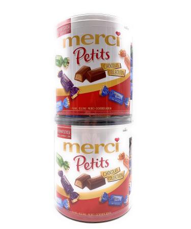 Storck Storck Merci Petits Chocolate Collection I 2 x 1000g I Round Boxes I Individually Wrapped Chocolate Specialty Mix I Finest Pralines I 2kg Large Pack