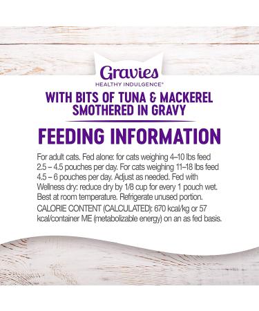 Wellness Grain-Free Tuna & Mackerel Cat Food Pouches - 24 Pack - Healthy Indulgence in Gravy - Buy Online on GoSupps.com