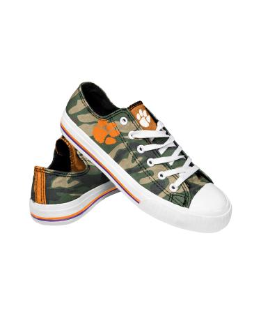 Clemson Tigers NCAA Womens Camo Low Top Canvas Shoes - 7