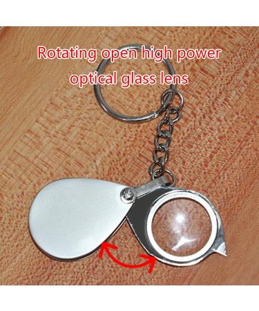 20X Pocket Magnifying Glass Hand-held with Key Chain Mini Folding Magnifier for Reading Inspection Mini Magnifier for Reading Key Chain Small Gift - Buy Online on GoSupps.com