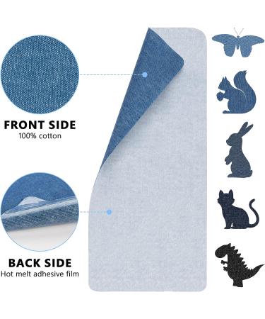Multiqon Iron-on Denim Patches - Strongest Bond for Clothing Repair - Shades of Black, Blue, and Sky Blue - Buy Online on GoSupps.com