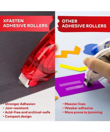 XFasten Double Sided Adhesive Roller 8mm x 30ft 4-Pack - Scrapbook Supplies for Adults - Photo Tape for Scrapbooking - Clear Tape - Buy Online on GoSupps.com