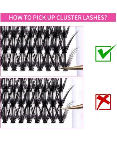 Fadlash D Curl Cluster Eyelash Extension 14mm | Self-Application DIY Lashes 0.07mm Thickness - Buy Online on GoSupps.com