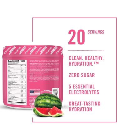 BioSteel Zero Sugar Hydration Mix - Watermelon Flavor with 5 Essential Electrolytes | 20 Servings - Hydration for Optimal Performance - Buy Online on GoSupps.com