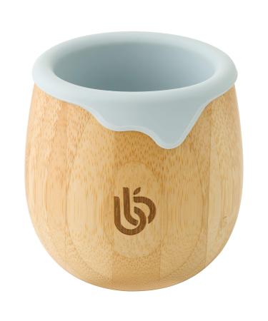 Bamboo Baby and Toddler Sippy Cup - 150ml Eco-Friendly Dinky Cup with Cute Silicone Drip Rim for Teeth and Gum Protection - Ideal Toddler Transition Cup (Grey) - Buy Online on GoSupps.com