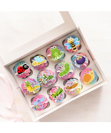 28 Garden Bugs Friends Cute Insects Edible Wafer Cupcake Toppers Cake Decoration Decor - Buy Online on GoSupps.com