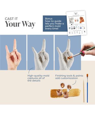 DIY Hand Casting Kit - Plaster Mold Craft Supplies with Molding Powder, Gloves, Paint & Tools - Perfect Valentines Day and Anniversary Gifts for Adults - Buy Online on GoSupps.com