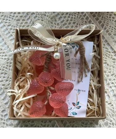  G n rique Strawberry Fruit-Shaped Soap - Cleansing Soap with Rope Brightening Moisturizing Aesthetic Bath Soap Decorative Body Care - Buy Online on GoSupps.com