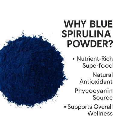 Blue Spirulina Capsules 500mg 240 Count Natural Antioxidant & Nutrient-Rich Superfood Supports Energy Vitality & Overall Wellness Vegan Non-GMO - Buy Online on GoSupps.com