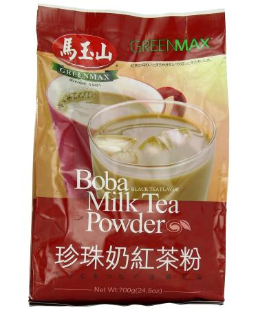 Greenmax Boba Milk Tea Powder, Black Tea, 24.5 Ounce