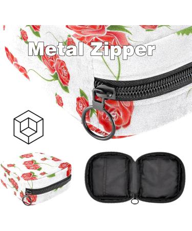 Shop Women's Binding-Up Bags - Roses Pattern Tampon Storage with Zip Pockets | Multi-Purpose Menstrual Bags - Buy Online on GoSupps.com