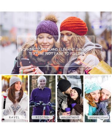 Women's Winter Knitted Headband - Chunky Crochet Braided Ear Warmer | Blue Fleece Lined Turban Headband for Sports, Yoga | Elastic Wide Hairband for Women UK - Buy Online on GoSupps.com