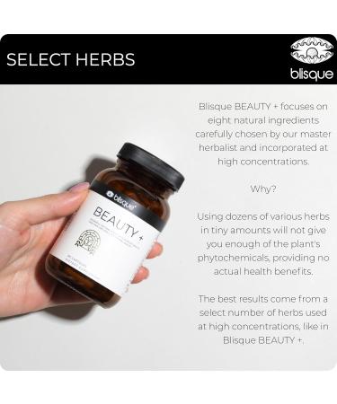 Blisque - Natural Beauty Supplement for Nail Strength Hair Growth and Skin Care | with Biotin & Hyaluronic Acid | Doctor Approved | Vegan and Non-GMO | 90 Capsules - Buy Online on GoSupps.com