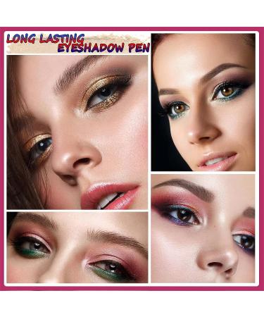 OVIQERKI Brown Shimmer Eyeshadow Stick - Waterproof 12 Color Highlighter Pen for Colour Pop Eye Makeup - Buy Online on GoSupps.com
