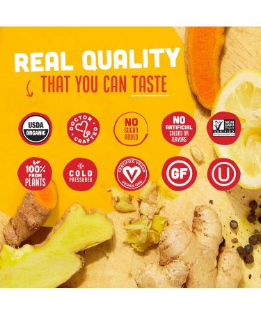 Vive Organic Immune Support Shot - Cold-Pressed Ginger Turmeric & Cayenne - Gluten-Free Vegan - 2 Fl Oz (Pack of 12) - Buy Online on GoSupps.com