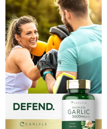 Carlyle Odorless Garlic Supplement | 400 Softgels | Herbal Extract Pills | Non GMO Gluten Free Formula - Buy Online on GoSupps.com