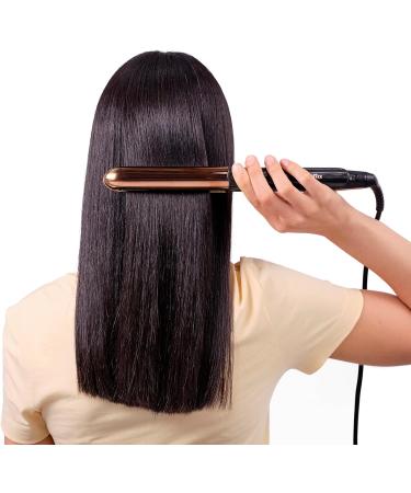 BaByliss Straight & Curl Brilliance Hair Straightener/Curler - True-Titanium Plates, 235C, Rose Gold - Buy Online on GoSupps.com