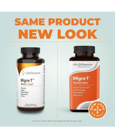 Life Seasons Migra-T Migraine Relief Supplement - Natural Headache Relief with Feverfew, Magnesium, and CoQ10 - 60 Capsules - Buy Online on GoSupps.com