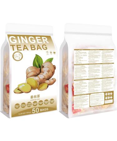 100% Pure Natural Herbal Tea Ginger Tea Bag 150g/5.29oz (3g*50bags) th la racine de gingembre sans caf ine gingembre naturel pur sans additifs sans OGM - Buy Online on GoSupps.com
