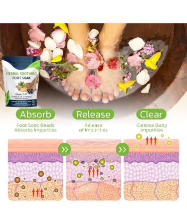 Herbal Detox Foot Soak Beads - Relieve Foot Pressure and Improve Sleep | Natural Body Cleansing - Buy Online on GoSupps.com