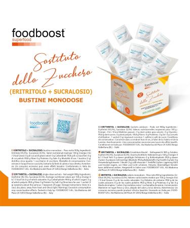 foodboost Sugar Substitute Erythrit + Sucralose 900 g approx 300 sachets in one dose natural 0 calories ratio 11 with sugar Keto diabetics gluten free - Buy Online on GoSupps.com