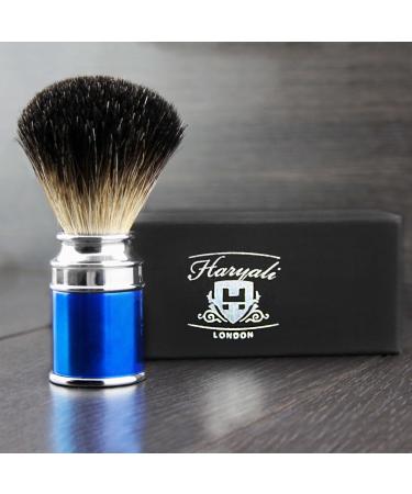 Hand Crafted In Stunning Blue Handpiece & Black Badger Hair Sophist Collection Elegantly Designed By Haryali London