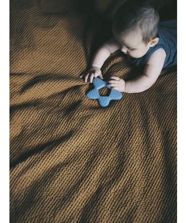 Filibabba Star Teether for Babies | Natural Rubber Teething Ring | Powder Blue Teething Aid - Buy Online on GoSupps.com