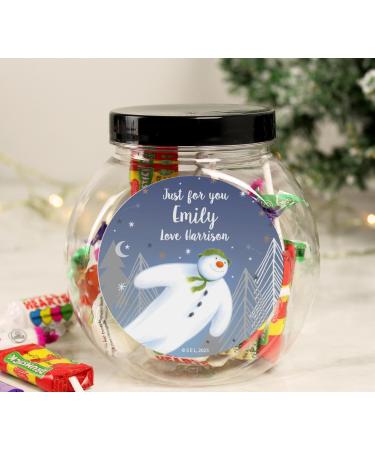 Custom Personalised The Snowman Magical Adventure Sweet Jar - Swizzels Sweet 250g