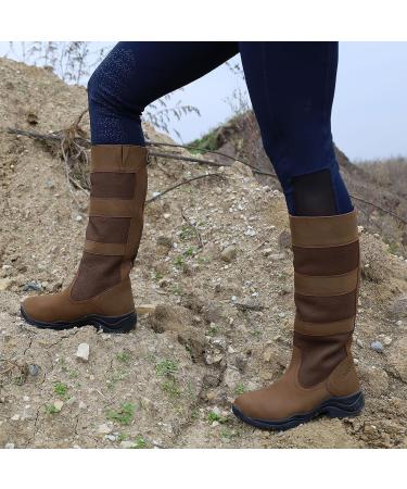 One Stop Equine Shop BasEQ Lindsey Women's Back Zip Lifestyle Boots 7 Brown - Premium Equestrian Footwear - Buy Online on GoSupps.com
