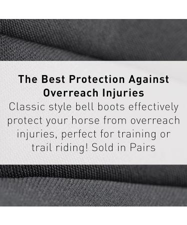 HORZE ProBell Horse Bell Boots - Set of 2 Jumping Boots with Velcro Fastener - White LL - Premium Horse Gear for International Shipping - Buy Online on GoSupps.com