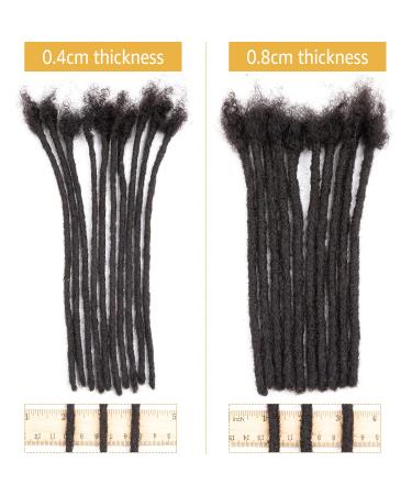 DAIXI 100% Real Human Hair Dreadlock Extensions - 6-18 Inch, 30 Strands, Custom Thickness, Dyeable & Curly - Handmade for Men & Women - Buy Online on GoSupps.com