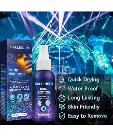 Shop Long-Lasting Body & Face Glitter Spray - 60ml Shimmer Makeup for Festivals & Parties - Buy Online on GoSupps.com