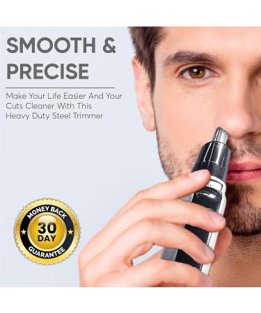 Electric Nose and Ear Hair Trimmer - Dual Blade Water Resistant Grooming Tool for Personal Care | Shop Internationally - Buy Online on GoSupps.com