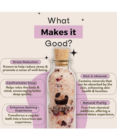 Rose Himalayan Bath Salt 300g - Luxurious Relaxation & Skin Care | Soothing Pink Himalayan Salt Infused with Rose Petals - Buy Online on GoSupps.com