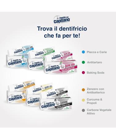 Pasta del Capitano Plaque and Caries Toothpaste 75 ml - Buy Online on GoSupps.com