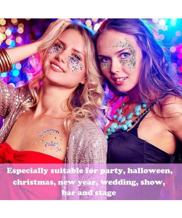 3 Bottle Festival Glitter Set | Holographic Body & Face Glitter Gel for Music Festivals Halloween Christmas - White Gold Silver - Buy Online on GoSupps.com