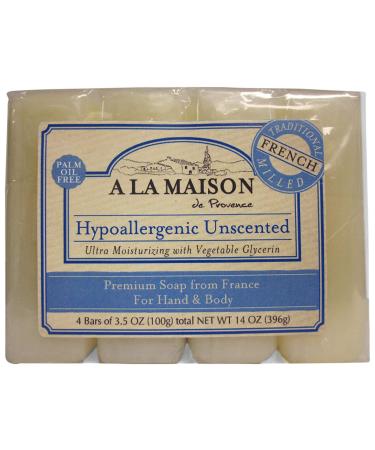 A La Maison Bar Soap Valu Pak Unscntd 4/3.5 Oz