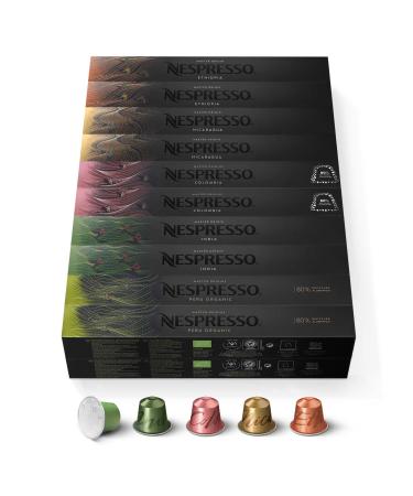 Nespresso Nespresso Original Master Origins Assortment of 200 Capsules - 40x Peru Organic 40x India 40x Colombia 40x Nicaragua 40x Ethiopia