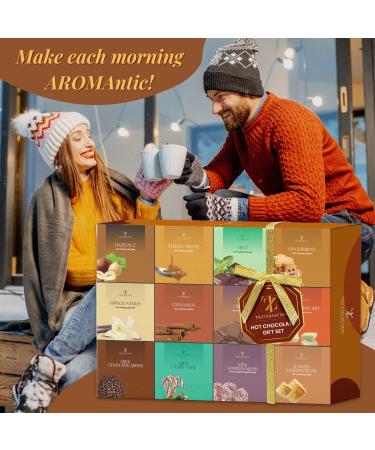 Hot Chocolate Gift Set - 12 Pack Premium Hot Chocolate Drinks with Various Flavours Selections - Luxury Hot Chocolate Gift Set for Kids and Adult - Buy Online on GoSupps.com