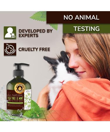 Tea Tree Mint Body Wash for Acne, Athlete's Foot, Eczema & Body Odor - 16oz - Buy Online on GoSupps.com